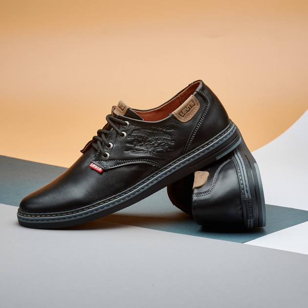 Спортивные мужские кожаные туфли Arizona Black 40 (arizona black) - изображение 2