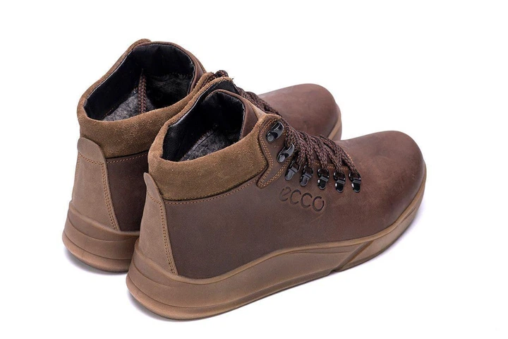 Cпортивні шкіряні черевики, зимові кросівки на хутрі Nubuck Brown 43 - Фото 8 Cпортивні шкіряні черевики, зимові кросівки на хутрі Nubuck Brown 43 - зображення 8