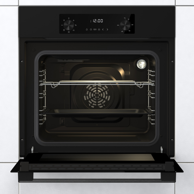 Вбудована духовка Gorenje BO6635E01B Електрична 61 л Чорний - зображення 6