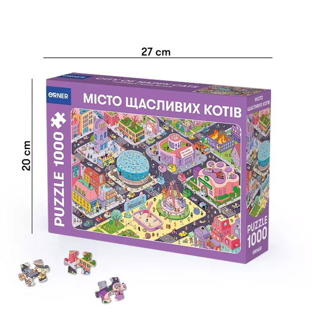 Пазл «Місто щасливих котів» 1000 елементів - изображение 2
