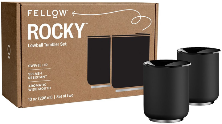 Zestaw kubków termicznych Fellow Rocky Lowball Tumbler Czarny 295 ml 2 szt (840228807575) - obraz 6