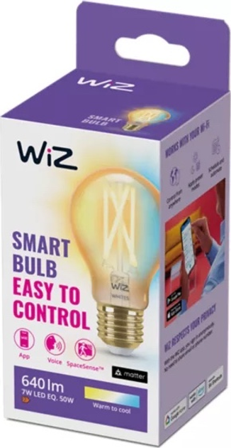 Smart żarówka WIZ Wi-Fi BLE 50W A60 E27 920-50 Amb 1PF/6 (871869978721902) - obraz 2