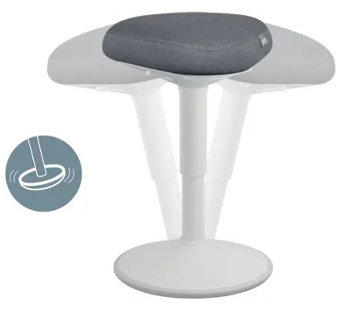 Stołek biurowy Leitz Ergo 65450085 25 cm Grey (4002432138425) - obraz 3