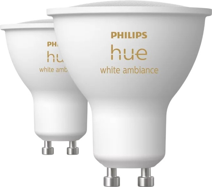 Zestaw inteligentnych żarówek Philips Hue White Ambiance 4.2W GU10 EU 2 szt. (872016923003300) - obraz 2