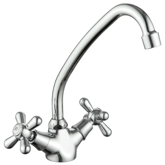 Кухонний змішувач Mixxus Premium Dominox 271 двовентильний, хром (MI1582) - Фото 1 Кухонний змішувач Mixxus Premium Dominox 271 двовентильний, хром (MI1582) - зображення 1