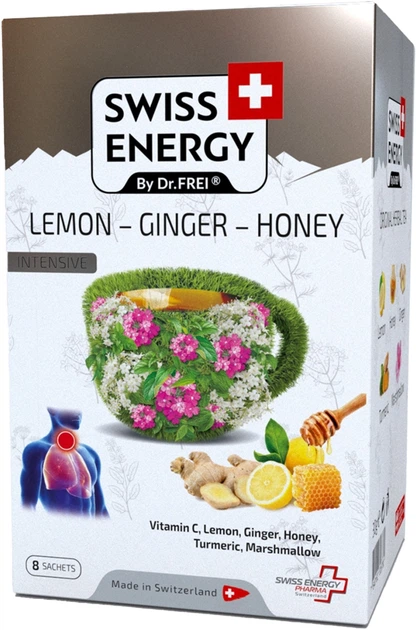 Чай от простуды Swiss Energy Herbal Tea LEMON - GINGER - HONEY 8