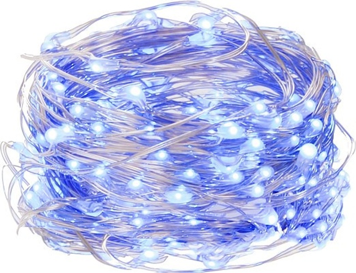 Kurtyna świetlna Springos CL0084 Druciki 200 LED Niebieska (5907719401195) - obraz 1