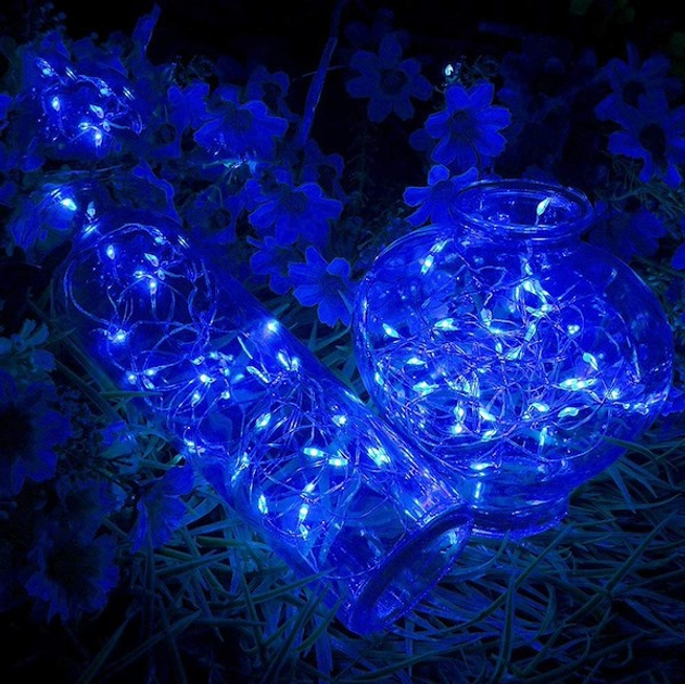 Kurtyna świetlna Springos CL0084 Druciki 200 LED Niebieska (5907719401195) - obraz 4