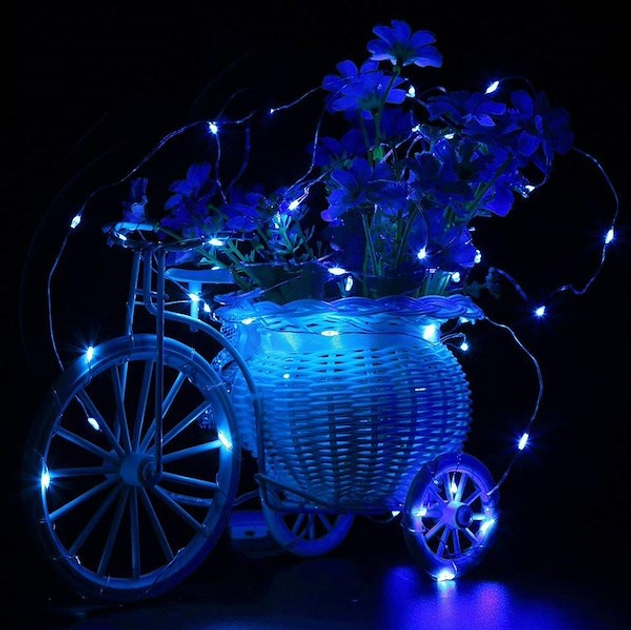 Kurtyna świetlna Springos CL0084 Druciki 200 LED Niebieska (5907719401195) - obraz 7