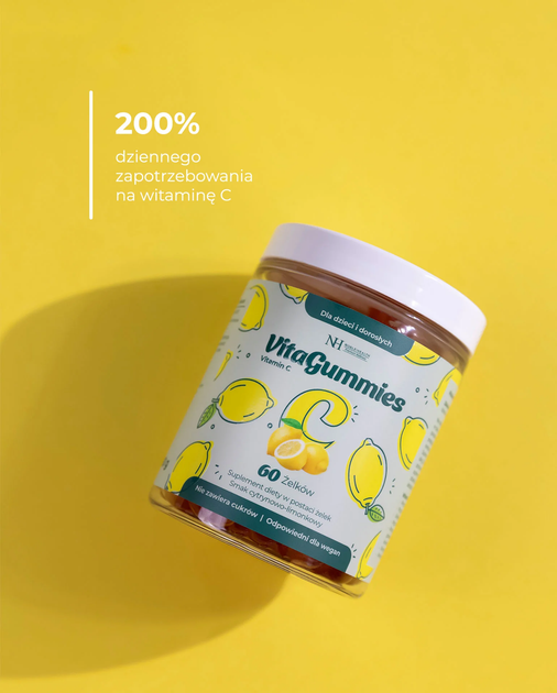 Харчова добавка Noble Health VitaGummies з вітаміном С 60 желейок (5906630601387) - зображення 3
