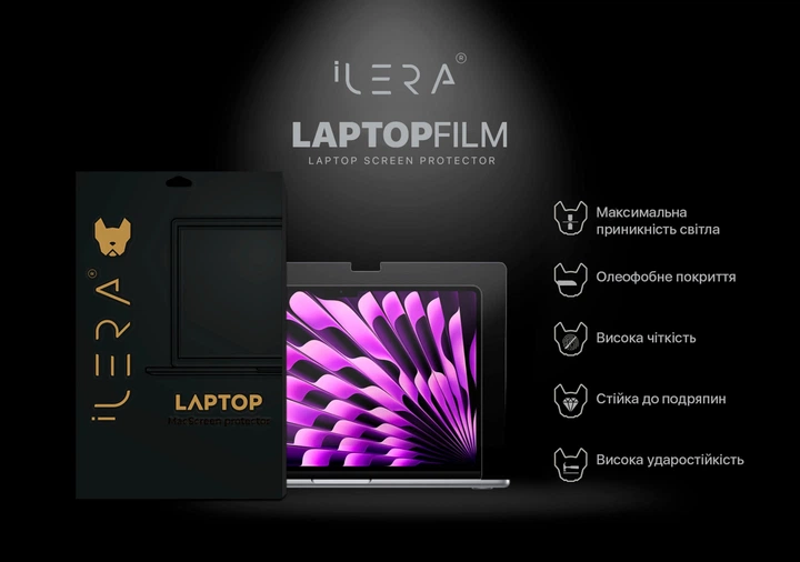 Плівка на екран iLera MacBook screen protector Air 15 (ILMBAAIR15) - зображення 2