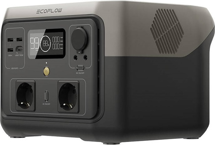 Stacja ładująca EcoFlow RIVER 2 Max + panel słoneczny 110 W / 500 W / 512 Wh / LiFePO4 (ZMR610-B-EU/EFSOLAR110N) - obraz 5