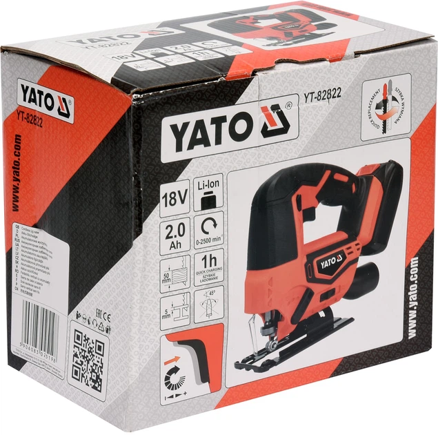 Лобзик акумуляторний YATO YT-82822 Li-Ion 18 В 2 АГод з зарядним пристроєм - изображение 3