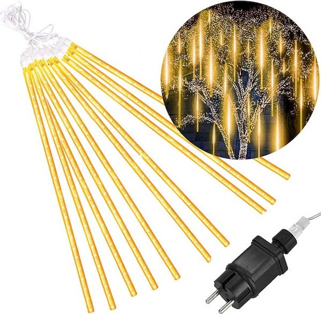 Гірлянда Springos CL1212 Метеори 480 LED Тепла біла (5907719422275) - зображення 1