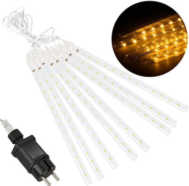 Гірлянда Springos CL1214 Метеори 144 LED Тепла біла (5907719422299) - зображення 2
