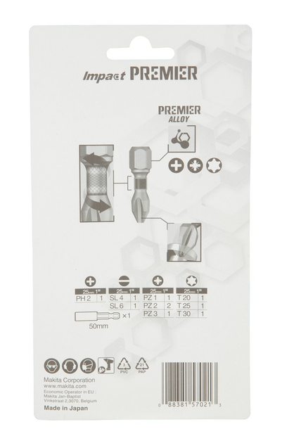Zestaw końcówek wkrętakowych skrętnych Makita Impact Premier 11 szt (E-03573) - obraz 4