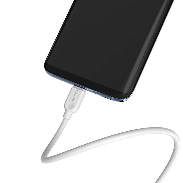 Кабель BOROFONE BX14 USB to Type-C 2.4A, 1m, PVC, TPE connectors, White (6957531089995) - Фото 5 Кабель BOROFONE BX14 USB to Type-C 2.4A, 1m, PVC, TPE connectors, White (6957531089995) - изображение 5