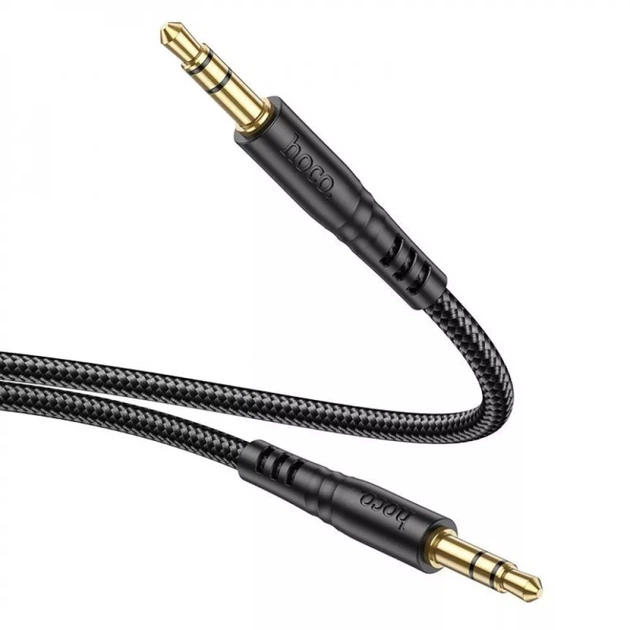 Аудіокабель HOCO UPA24 Smooth AUX audio cable Black (6931474789136) - Фото 4 Аудіокабель HOCO UPA24 Smooth AUX audio cable Black (6931474789136) - изображение 4
