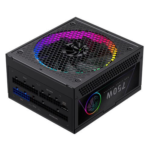 Блок питания GameMax RGB 750G Черный 750W ATX 2.53 модульный 80+ Gold 140 мм вентилятор подсветки RGB для ПК (RGB 750G) - Фото 5 Блок питания GameMax RGB 750G Черный 750W ATX 2.53 модульный 80+ Gold 140 мм вентилятор подсветки RGB для ПК (RGB 750G) - изображение 5