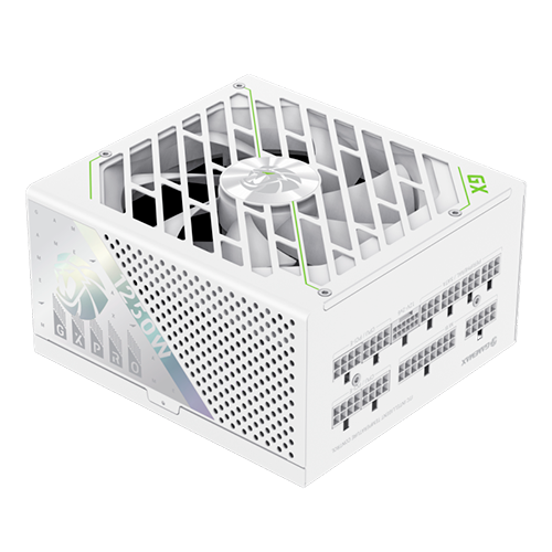 Блок питания модульный для ПК GameMax GX PRO 1250G WH, ATX 3.1, 1250W, 135 мм вентилятор, 80+ Gold, White - Фото 6 Блок питания модульный для ПК GameMax GX PRO 1250G WH, ATX 3.1, 1250W, 135 мм вентилятор, 80+ Gold, White - изображение 6