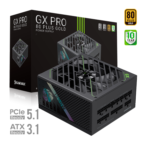 Блок питания GameMax GX PRO 1250G Черный 1250W ATX 3.1 модульный 80+ Gold 135 мм вентилятор для ПК (GX PRO 1250G) - изображение 6