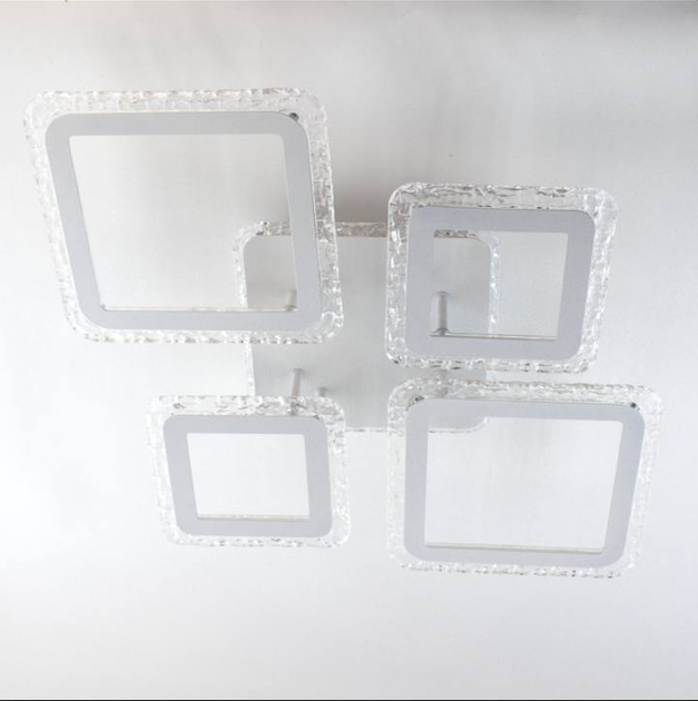 Керована світлодіодна люстра Esllse OVAL ICE RGB 75W 5S-APP-725x500x93- WHITE/CLEAR-220-IP20 - зображення 7
