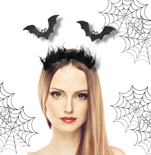 Обруч Летучие мыши блестящие на Хеллоуин 12 на 22 см черный - Фото 1 Обруч Летучие мыши блестящие на Хеллоуин 12 на 22 см черный - изображение 1