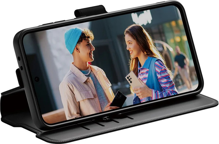 Etui z klapką CARE by PanzerGlass Feature Wallet Case Kickstand do Samsung Galaxy A56 Black (CRRFEWLG38380) - obraz 3