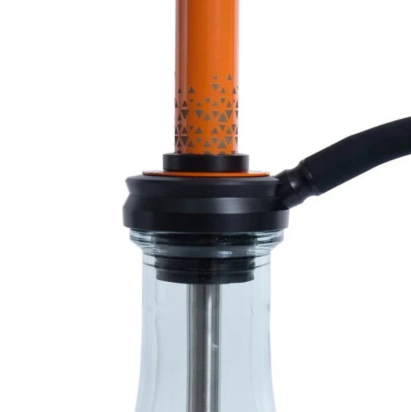 Кальян Embery Equal Orange-Black 56см Эмбери Экуал нержавеющая сталь Ø 13 мм шланг Soft Touch на уплотнителе диффузор оранжево-черный - изображение 5