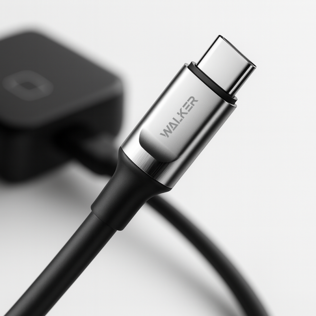 Кабель USB WALKER C915 Type-C to Type-C black - изображение 2