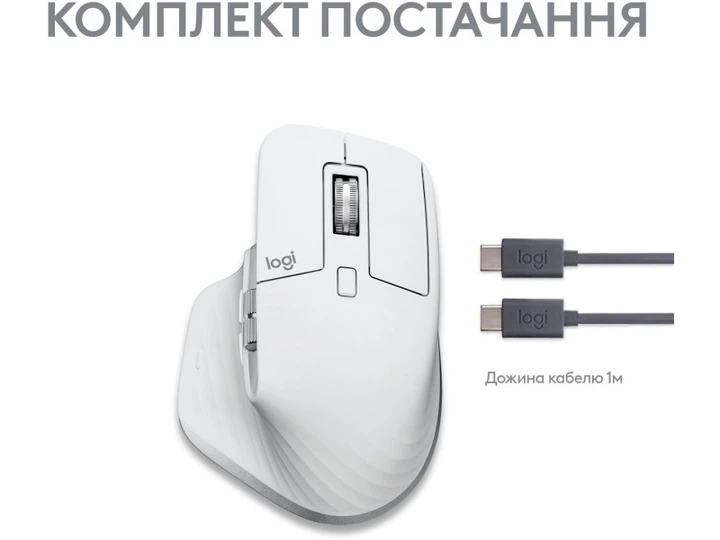 Миша Logitech MX Master 3S For Mac Pale Grey (910-006572) - Фото 2 Миша Logitech MX Master 3S For Mac Pale Grey (910-006572) - изображение 2