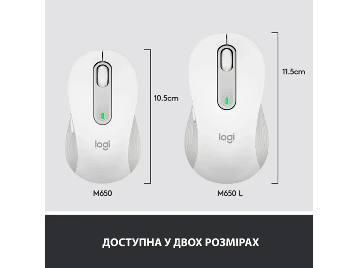 Миша Logitech Signature M650 Wireless Off-White (910-006255) - изображение 2