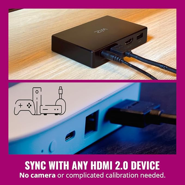 Набір адаптивного підсвічування WiZ Sync box starter kit 55-65 EU (8720169078604) - зображення 4