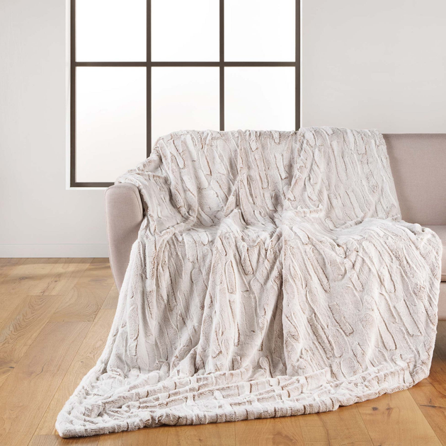 Koc Douceur d'interieur Lynx pluszowy ze sztucznego futra 180 x 220 cm (3574386121170) - obraz 2