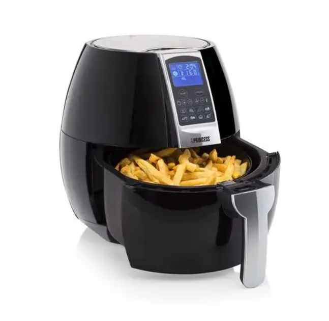 Фритюрниця Princess Air Fryer 182020, 1500 Вт, 3,2 л (0,8 кг), 8 програм, електронне керування, таймер, РК дисплей, чорна - изображение 5