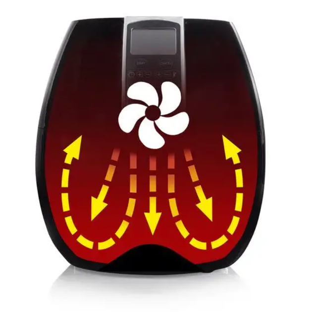 Фритюрниця Princess Air Fryer 182020, 1500 Вт, 3,2 л (0,8 кг), 8 програм, електронне керування, таймер, РК дисплей, чорна - изображение 6
