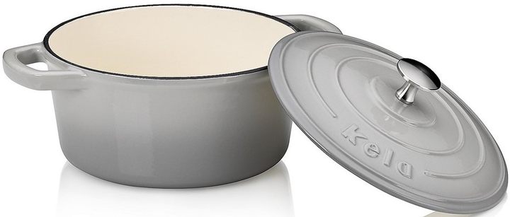 Чавунна жаровня з кришкою Kela Calido сіра 4.6 л (4025457126079) - зображення 2