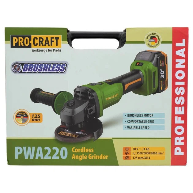 Болгарка акумуляторна ProCraft PWA220 - изображение 11