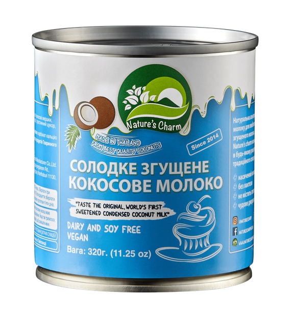 Кокосовое сгущенное молоко Nature's Charm 320 г - Фото 1 Кокосовое сгущенное молоко Nature's Charm 320 г - изображение 1