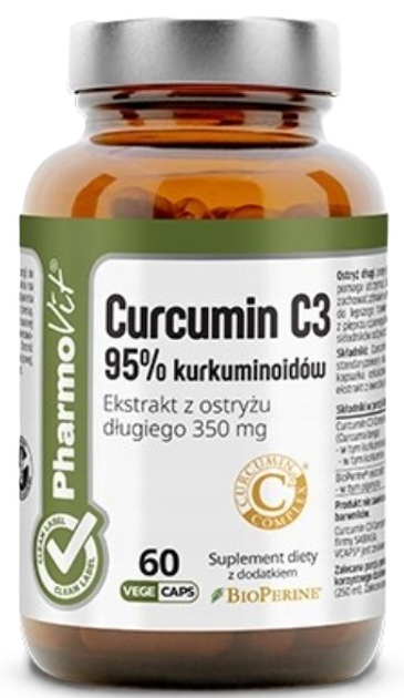 Харчова добавка Pharmovit Куркумін C3 95% куркуміноїдів 60 капсул (5902811238885) - зображення 1