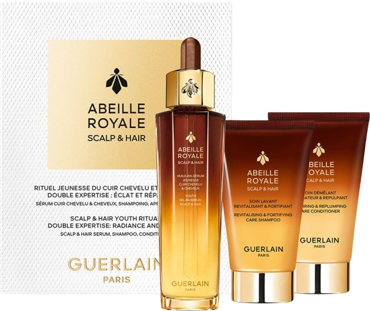 Набір для догляду за волоссям Guerlain Abeille Royale Scalp & Hair Ritual Шампунь 40 мл + Кондиціонер 40 мл + Сироватка 50 мл (3346471000178) - зображення 1