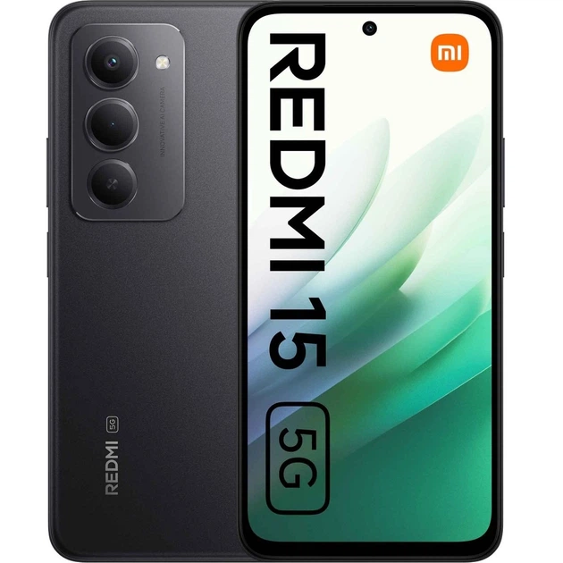 Смартфон Xiaomi Redmi 15 5G 4/128GB Midnight Black_EU – фото