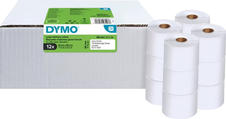 Термоетикетки Dymo Value Pack 2093093 89 x 36 мм 260 шт. White (3026980930936) - зображення 3