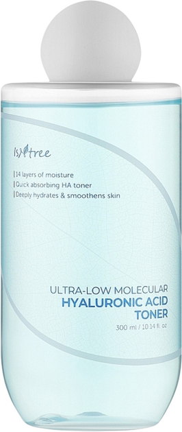 Тонер з гіалуроновою кислотою Isntree Ultra-Low Molecular Hyaluronic Acid 300 мл (8809800940637) - зображення 1