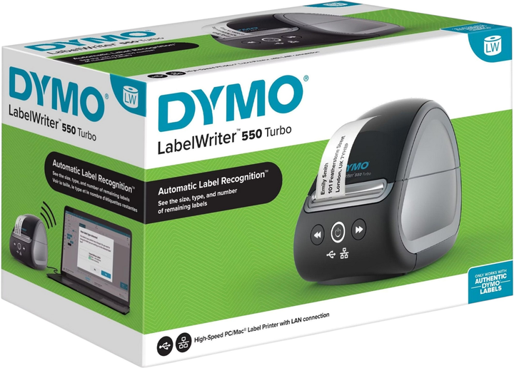 Drukarka etykiet Dymo LabelWriter 550 Turbo Black (2112723) - obraz 5