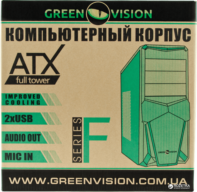 Корпус Green Vision GV-CS F01 400 Вт (LP3880) – фото, отзывы