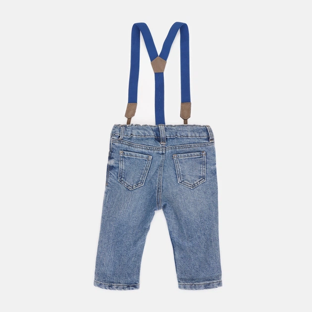Джинси з підтяжками H&M 68см світло синій 23061153107 - Фото 2 Джинси з підтяжками H&M 68см світло синій 23061153107 - зображення 2