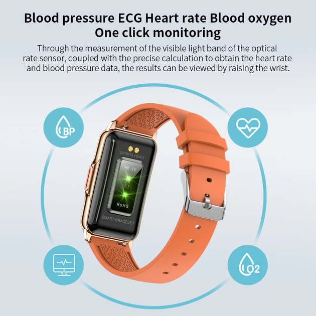 Розумний смарт годинник Smart Mioband Nano+ Orange, 2 ремешка - изображение 4
