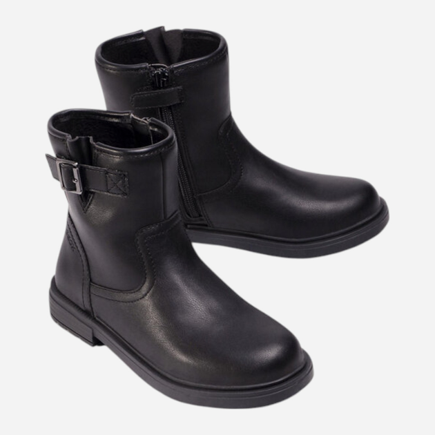 Підліткові демісезонні чоботи для дівчинки Geox J Eclair Girl J049QB-000BC-C9999 39 Чорні (8054730662566) - зображення 4
