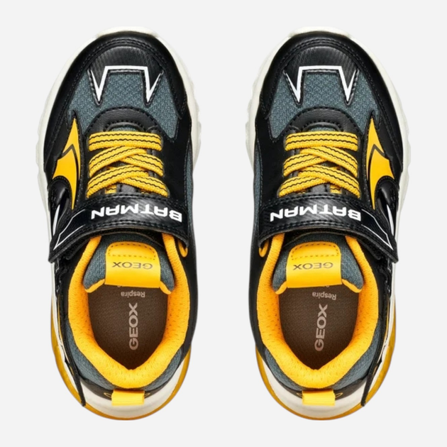 Buty sportowe chłopięce na rzepy świecące Geox J Ciberdron Boy J56LBC-0BC14-C0054 26 Czarne (8058192455971) - obraz 4